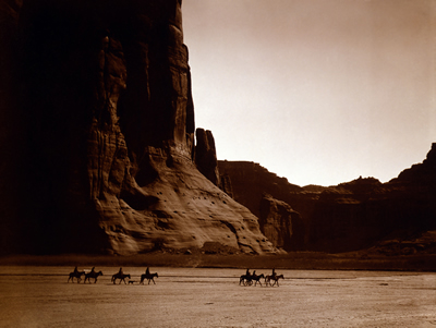 e.s.curtis navajo in canyon